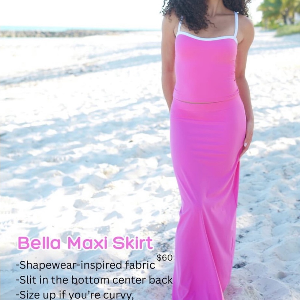 93 Play Street Hot Pink Maxi Skirt